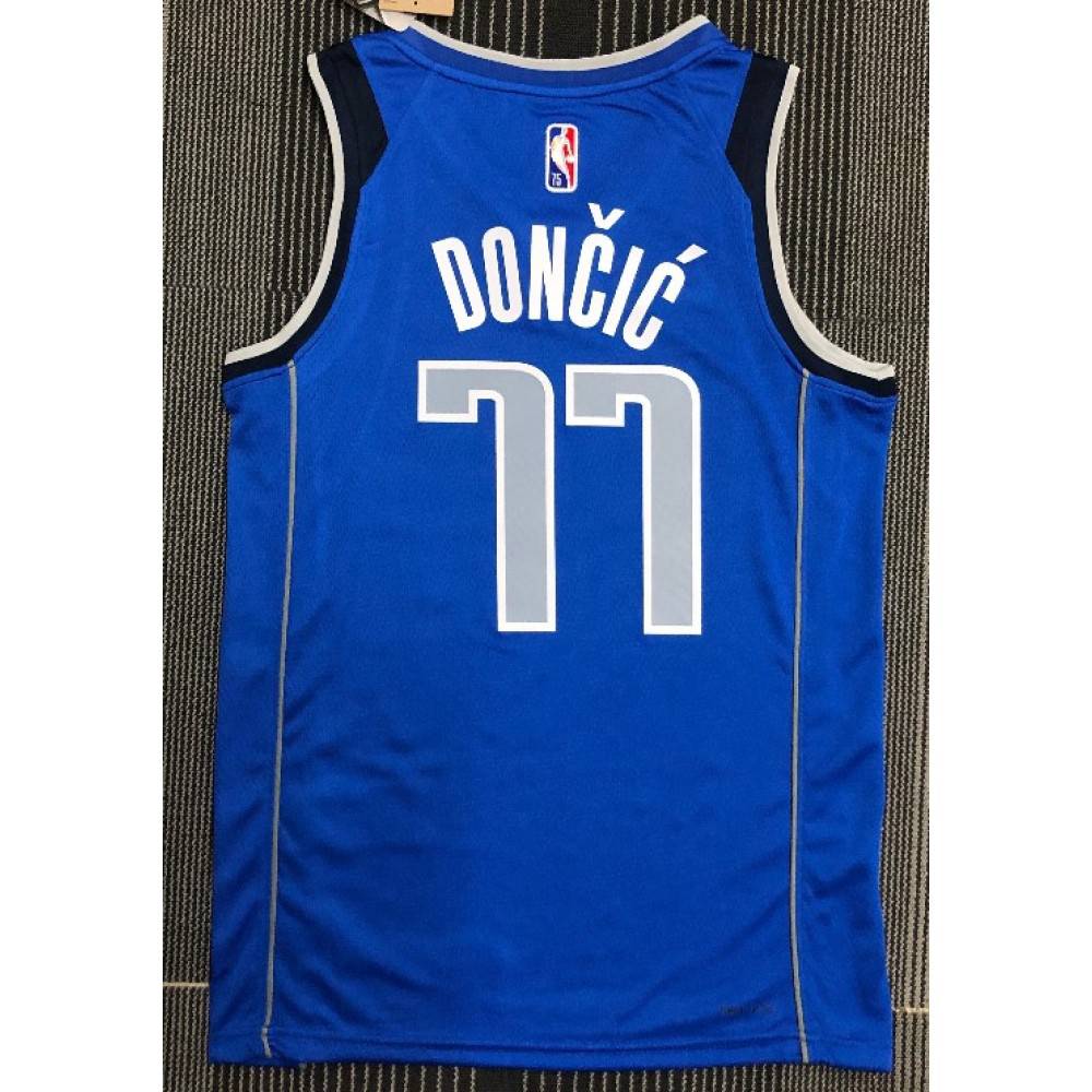Men's Dallas Mavericks Luka Doncic #77 Blue 2021/22 Swingman Jersey - Icon Edition-Pro Kit Vault | Brand New 26/27 Sports Jerseys